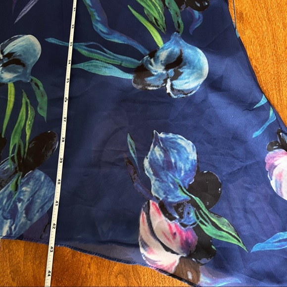 Charlie Charlie Charlotte Blue Multicolor Floral Print Cottagecore dress size L - Picture 10 of 12